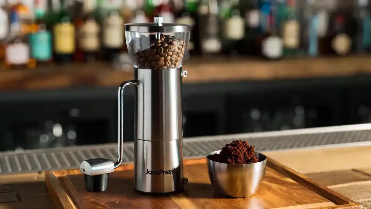 JavaPresse affordable manual coffee grinder for beginners